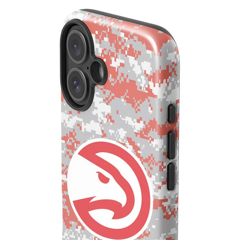 NBA Atlanta Hawks Digi Camo iPhone 16 Plus Impact Case
